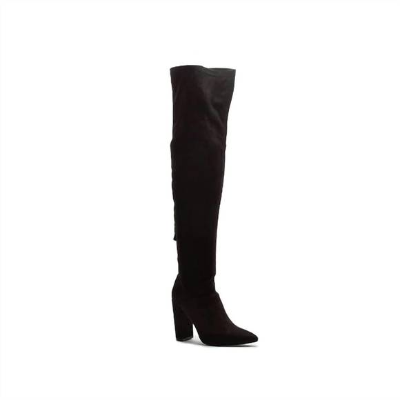 Qupid Over The Knee Cut Out High Heel Boots